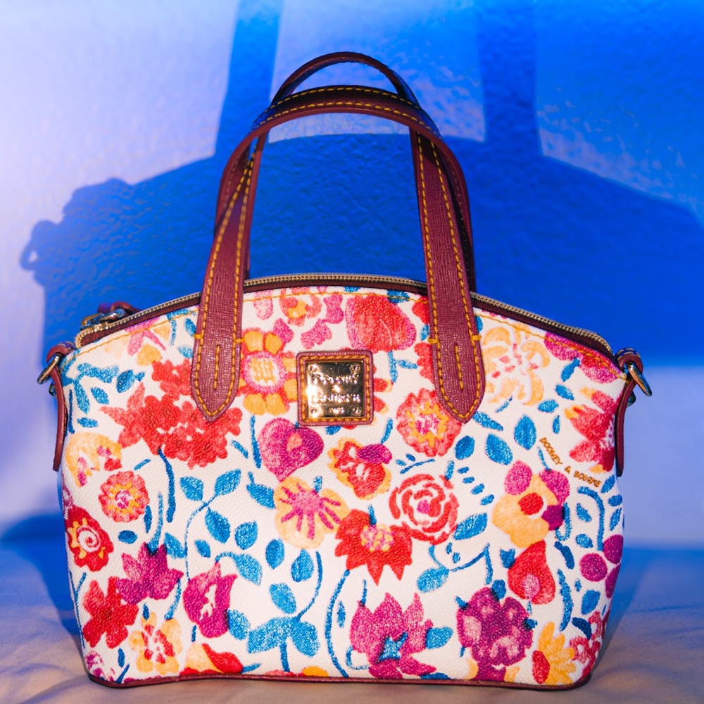 Dooney & Bourke Red and Pink Satchel with Classic Design
